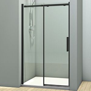 Душевая дверь Veconi Vianno VN-70B, 1300x1950, черный, стекло прозрачное, регулировка 1270-1300 мм