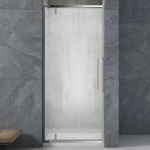 Душевая дверь Veconi Vianno VN-33R, 700x1950, хром, стекло дождь, регулировка 690-710 мм