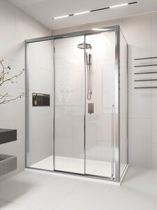 Душевой угол Veconi Premium Prato 300 SP CH-L, 1600х800x2000, хром, стекло прозрачное