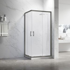 Душевой угол Veconi Rovigo RV-27GM, 1100x800x1900, оружейная сталь, прозрачное стекло