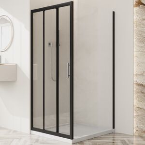 Душевой уголок BelBagno UNO-195-AHF-31-90/100-C-NERO, 90х100 см