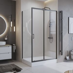 Душевой уголок Belbagno UNO-195-AH-1-110/70-C-NERO, 110х70 см