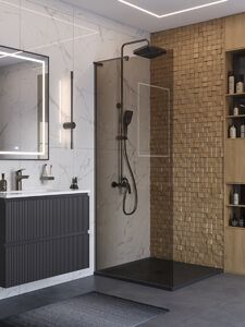 Душевая перегородка Belbagno UNO-L-1-TB-90-BR-GM