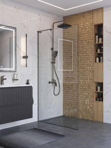 Душевая перегородка Belbagno UNO-L-1-TB-90-C-GM