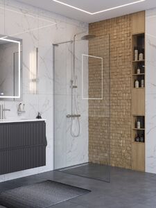 Душевая перегородка Belbagno UNO-L-1-TB-110-C-Cr