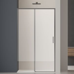 Душевая дверь Vincea Софт 2 (Soft 2) VDS-3SO2100CLGM 100x200 см, профиль вороненая сталь. Размер регулировки 990-1010 мм