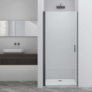 Душевая дверь Vincea Альфа (Alpha) VDP-3AL850CLGM 85x195 см, профиль вороненая сталь. Размер регулировки 830-850 мм