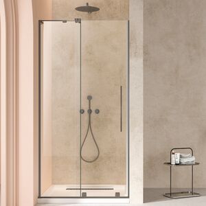 Душевая дверь Vincea Волк-Ин (Walk-In) VDS-4WSL120CLGM-L 120x200 см, профиль вороненая сталь. Размер регулировки 1195-1210 мм
