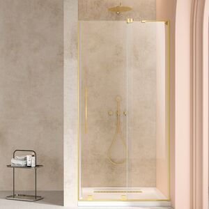 Душевая дверь Vincea Волк-Ин (Walk-In) VDS-4WSL120CLG-R 120x200 см, профиль золото матовое. Размер регулировки 1195-1210 мм