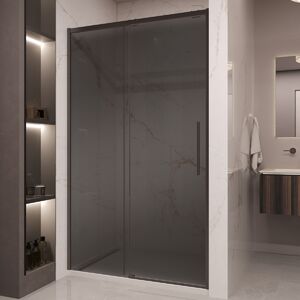 Душевая дверь Vincea Стелла (Stella) VDS-1ST120CGB 120x200 см, профиль черный матовый. Размер регулировки 1180-1200 мм