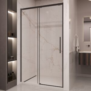 Душевая дверь Vincea Стелла (Stella) VDS-1ST150CLB 150x200 см, профиль черный матовый. Размер регулировки 1480-1500 мм