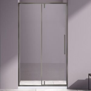 Душевая дверь Vincea Слим-Н (Slim-N) VDP-4SN120CLGM 120x195 см, профиль вороненая сталь. Размер регулировки 1190-1210 мм