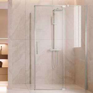 Душевой уголок Vincea Экстенза (Extenza) VSR-4EX101190CLBN, 1000/1100*900, брашированный никель, стекло прозрачное