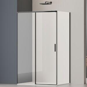 Душевой уголок Vincea Софт 2 (Soft 2) VSR-3SO29012CLB, 1200*900, черный, стекло прозрачное