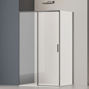 Душевой уголок Vincea Софт 2 (Soft 2) VSR-3SO28012CLGM, 1200*800, вороненая сталь, стекло прозрачное