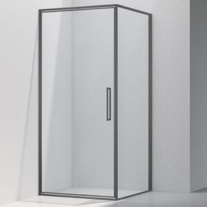 Душевой уголок Vincea Слим 8 (Slim 8mm) VSR-4SLP9090CLGM, 900*900, вороненая сталь, стекло прозрачное