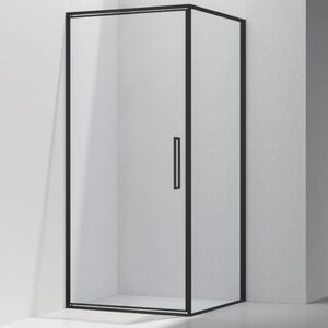 Душевой уголок Vincea Слим 8 (Slim 8mm) VSR-4SLP9090CLB, 900*900, черный, стекло прозрачное