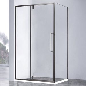 Душевой уголок Vincea Слим-Н (Slim-N) VSR-4SNP9010CLGM, 1000*900, вороненая сталь, стекло прозрачное