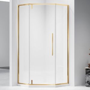 Душевой уголок Vincea Слим-Н (Slim-N) VSP-4SN900CLG, 900*900, брашированное золото, стекло прозрачное