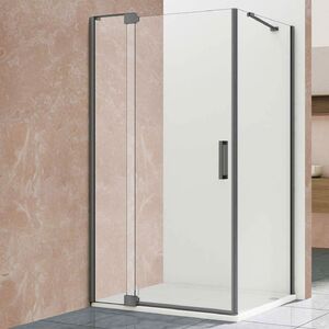Душевой уголок Vincea Extra VSR-1E111210CLB, 1100/1200*1000, черный, стекло прозрачное