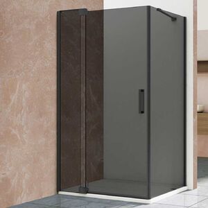 Душевой уголок Vincea Extra VSR-1E101190CGB, 1000/1100*900, черный, стекло тонированное