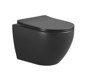 Boheme 961-SET-B Nero подвесной унитаз черный матовый с крышкой