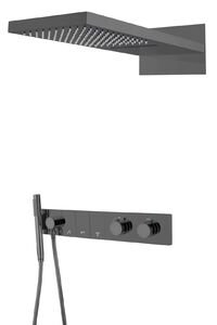 Встроенная душевая система Boheme Zodiac 133-SGM Shine Gun Metal графит глянец