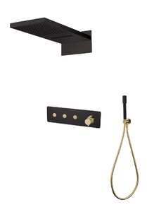 Душевой комплект Boheme Fusion 130-BG С ВНУТРЕННЕЙ ЧАСТЬЮ, Black Gold