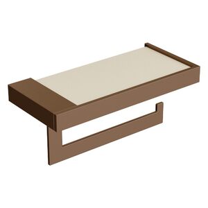 Держатель для туалетной бумаги c крышкой Qubic Brushed Bronze Boheme 10721-BRB