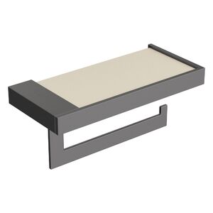 Держатель для туалетной бумаги c крышкой Qubic Gun Metal Boheme 10721-GM