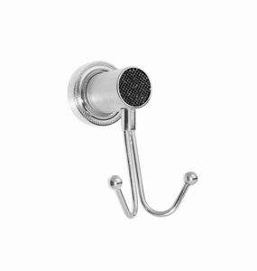 Крючок двойной ROYALE CRISTAL BLACK ХРОМ Boheme 10926-CR-B