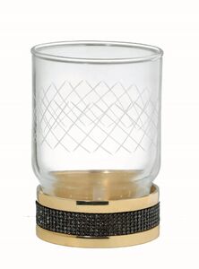 Настольный стакан ROYALE CRISTAL BLACK GOLD Boheme 10931-G-B