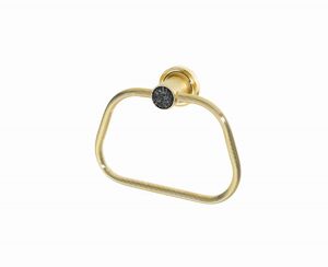 Полотенцедержатель кольцо ROYALE CRISTAL BLACK GOLD Boheme 10925-G-B