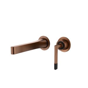 Смеситель Boheme Boheme Duo для раковины из стены 2х-позиционный COPPER BRUSHED 165-CB цвет медь