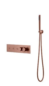 Смеситель Boheme FUSION TERMO с ручным душем COPPER BRUSHED 131-SYS-CB цвет медь