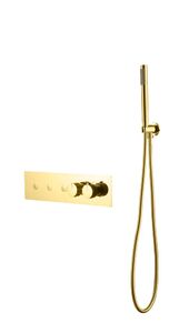 Смеситель Boheme FUSION TERMO с ручным душем GOLD 131-SYS-G цвет золото глянцевое