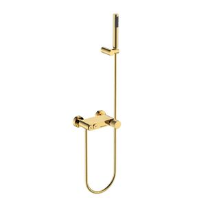Смеситель для ванны Boheme STICK 123-GG.4 GOLD с ручкой SPIRALE