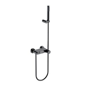 Смеситель для ванны Boheme STICK 123-SGM.3 Shine Gun Metall c ручкой LINEA