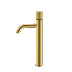 Смеситель Boheme STICK 122-MG для раковины Mat Gold с ручкой SPIRALE