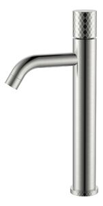 Смеситель Boheme STICK 122-NB Nikel Brush высокий с ручкой DIAMOND