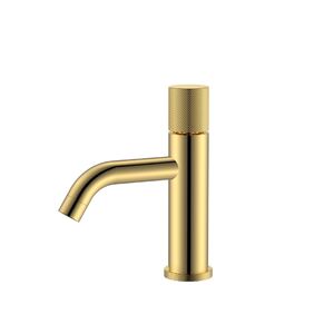 Смеситель Boheme STICK для раковины низ. GOLD SPIRALE 121-GG.4 цвет золото глянцевое