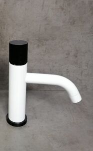 Смеситель Boheme STICK для раковины низ. WHITE DIAMOND BLACK_Комплект 121-WB цвет белый глянец
