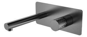 Смеситель Boheme STICK 125-GM из стены Gun Metal DIAMOND