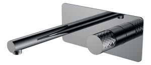 Смеситель Boheme STICK 125-SGM из стены Shine Gun Metal DIAMOND