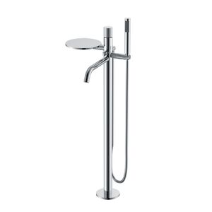 Смеситель Boheme STICK 129-CRCR.4 для ванны напольный CHROME c ручкой SPIRALE