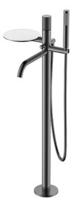 Смеситель Boheme STICK 129-GM.2 для ванны напольный Gun Metal c ручкой TOUCH
