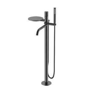 Смеситель Boheme STICK 129-GM.4 для ванны напольный Gun Metal c ручкой SPIRALE