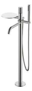 Смеситель Boheme STICK 129-NB.2 для ванны напольный Nickel Brush c ручкой TOUCH