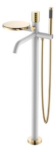 Смеситель Boheme STICK напольный WHITE DIAMOND GOLD 129-WG цвет золото глянцевое