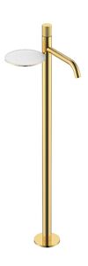 Смеситель Boheme STICK напольный для раковины GOLD SPIRALE 120-GG.4 цвет золото глянцевое
